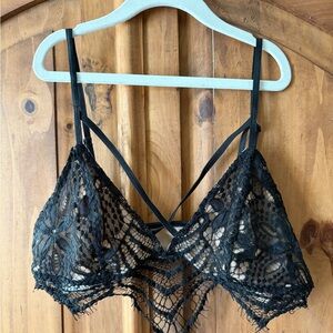 Express Elegant Black Lace Bralette
